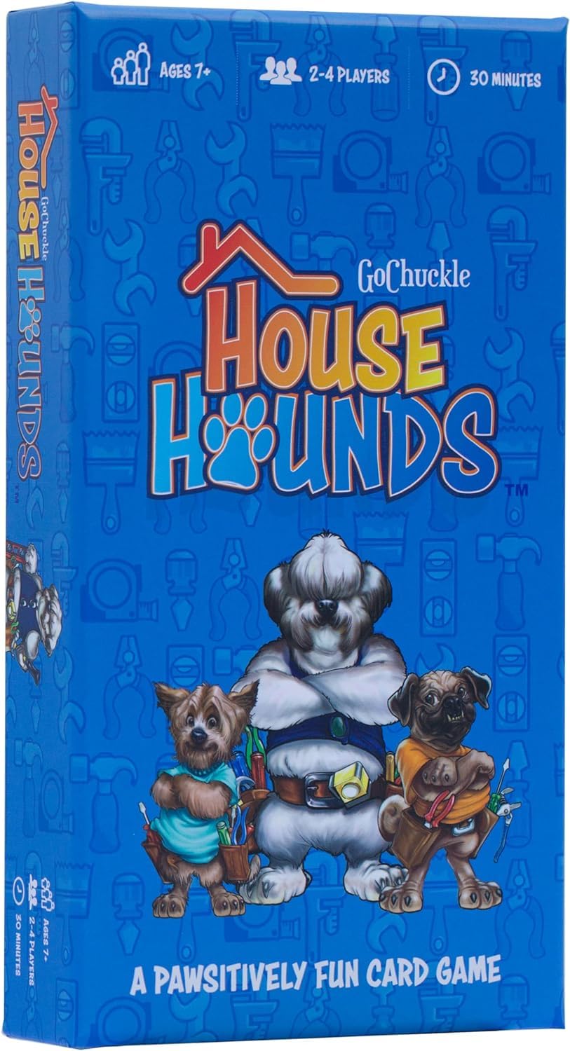 GoChuckle House Hounds Set Collection Card Game - A Race to Collect Workers Needed to Fix up Broken Down Houses, Strategy Game f