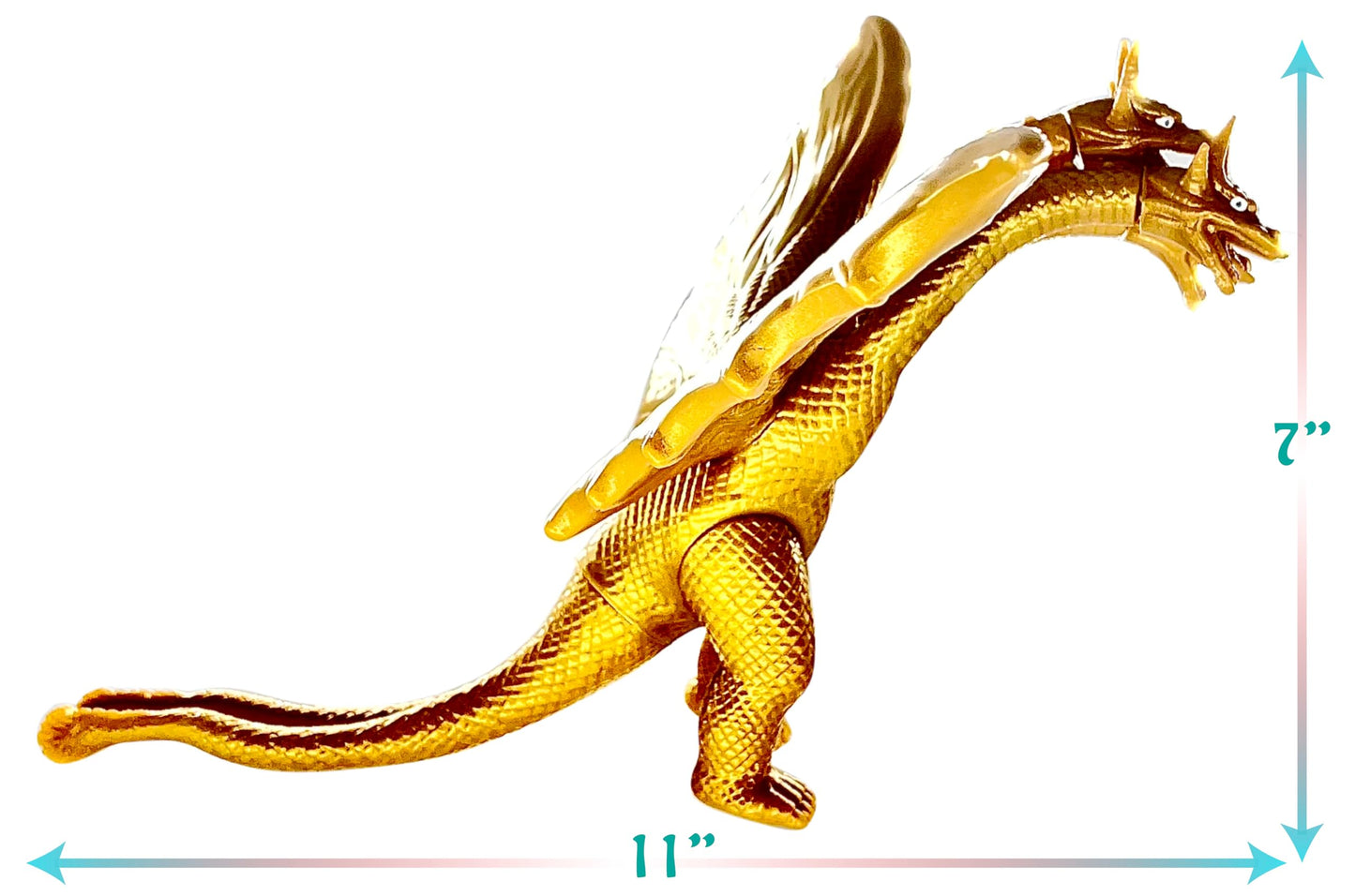 Twcare King Ghidorah, 1964 Movie Series Movable Joints King Of The Monsters Dinosaur Action Figures, Travel Bag