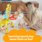 Move2Play, Giraffe Basketball Hoop & Soccer Goal Activity Center | 30+ Sounds & Lights | 1, 2, 3+ Year Old Gift & Birthday Present | 6, 12, 18, 24+ Month Toy For Baby, Toddler, Boys, & Girls
