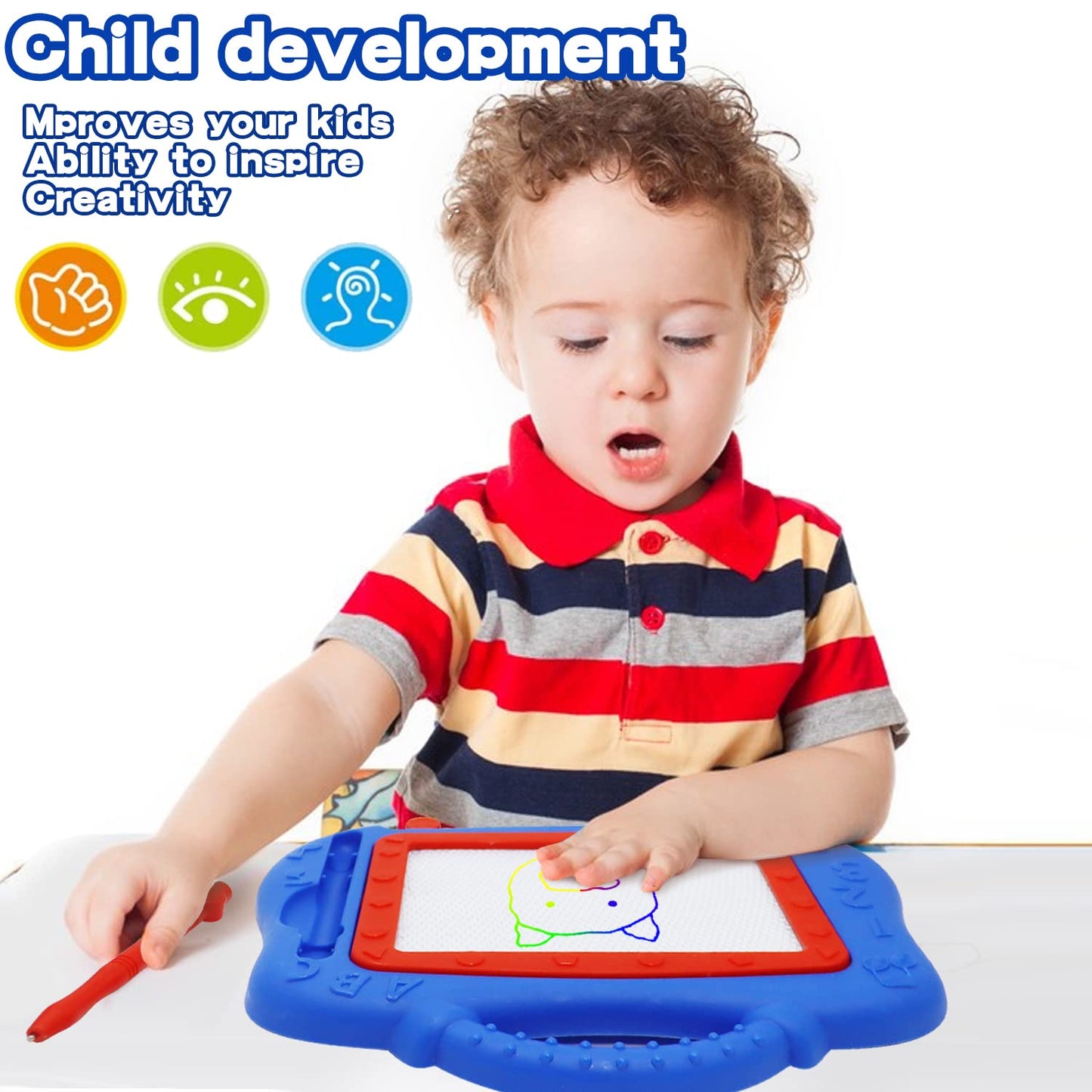 Color Doodle Boards - 6 Pack Magnetic Drawing Board Set for Kids-Toddler Drawing Board and Writing Board-Sketch Pad Bulk Toy Chr