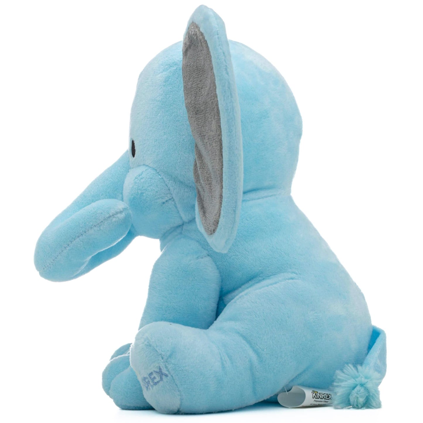 Kinrex Elephant Stuffed Animals - Stuff Animal Plush Toy For Babies Girls Boys, Elephants Plushie Teddy Bear Toys For Birth Stats Baby Shower Infant Newborn Boy & Girl, Blue Measures 9 Inches