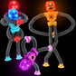 Pop Tubes Led Robot 4 Pcs Light Up Fidget Tubes Sensory Toys Robot Telescopic Suction Cup, Toddler Autism Stress Relief Toys Sto