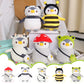 Meleceri Cute Penguin Cow Plush Toy, 9.8'' Stuffed Animal With Cow Costume Outfit,Christmas Birthday Gift