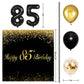 Happy 85Th Birthday Balloons Black Set Decor - Cheers To 85 Years Old Party Theme Garland Banner Backdrop Decorations For Women