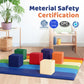 Foam Building Toys for Toddlers: 6Pcs Waterproof PU Leather Soft Foam Blocks - Colorful Large Stacking Blocks - Early Learning C