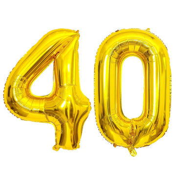 40 Inch Gold 40 Number Balloons Giant Jumbo Huge 40 Foil Mylar Helium Number Digital Balloons Gold Birthday Mylar Digital Balloo