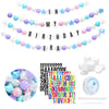 Heopeis DIY Giant Friendship Bracelet Birthday Banner 100 Ocean Balls in My Birthday Era Banner Famous Singer Banner Garland Dec