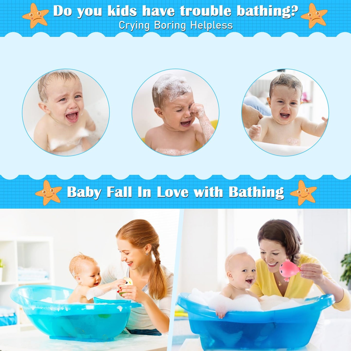 Bath Toys, 6 Pack Baby Bath Toys For Toddlers 1-3, Floating Wind-Up Toys Swimming Pool Games Water Play Set Xmas Gift For Bathtub Shower Infant Toddlers Kids Boys Girls Ages 4-8 Years Old