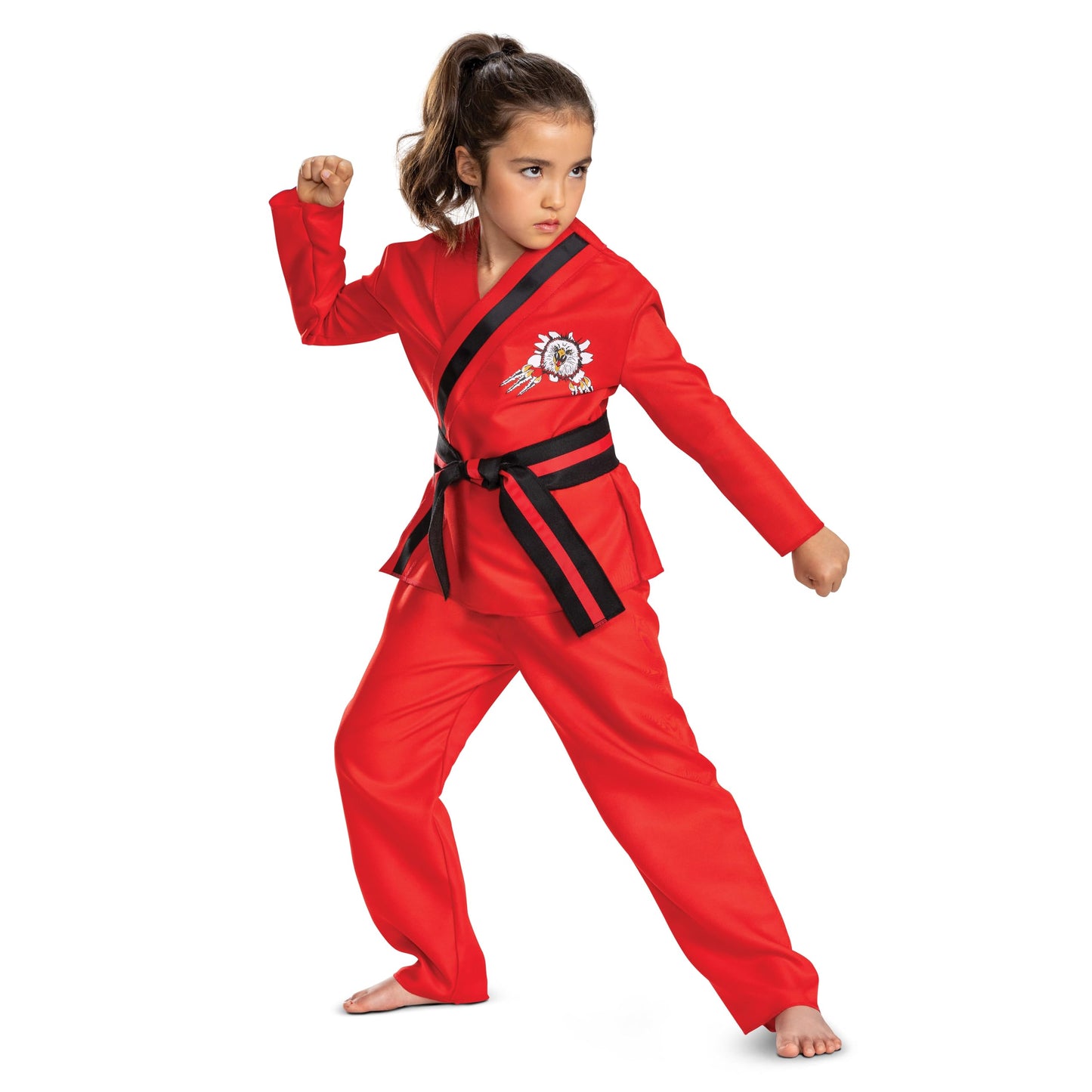 Disguise Cobra Kai Eagle Fang Kids Costume  Official Cobra Kai Cosutme Gi with Belt and Pants  Child Size (10-12)