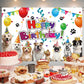 Duftgu Dog Birthday Backdrop, Polyester, 70.8 X 47.2 Inch, Includes Backdrop Banner And 20 Feet Long String, For Home Indoor Out