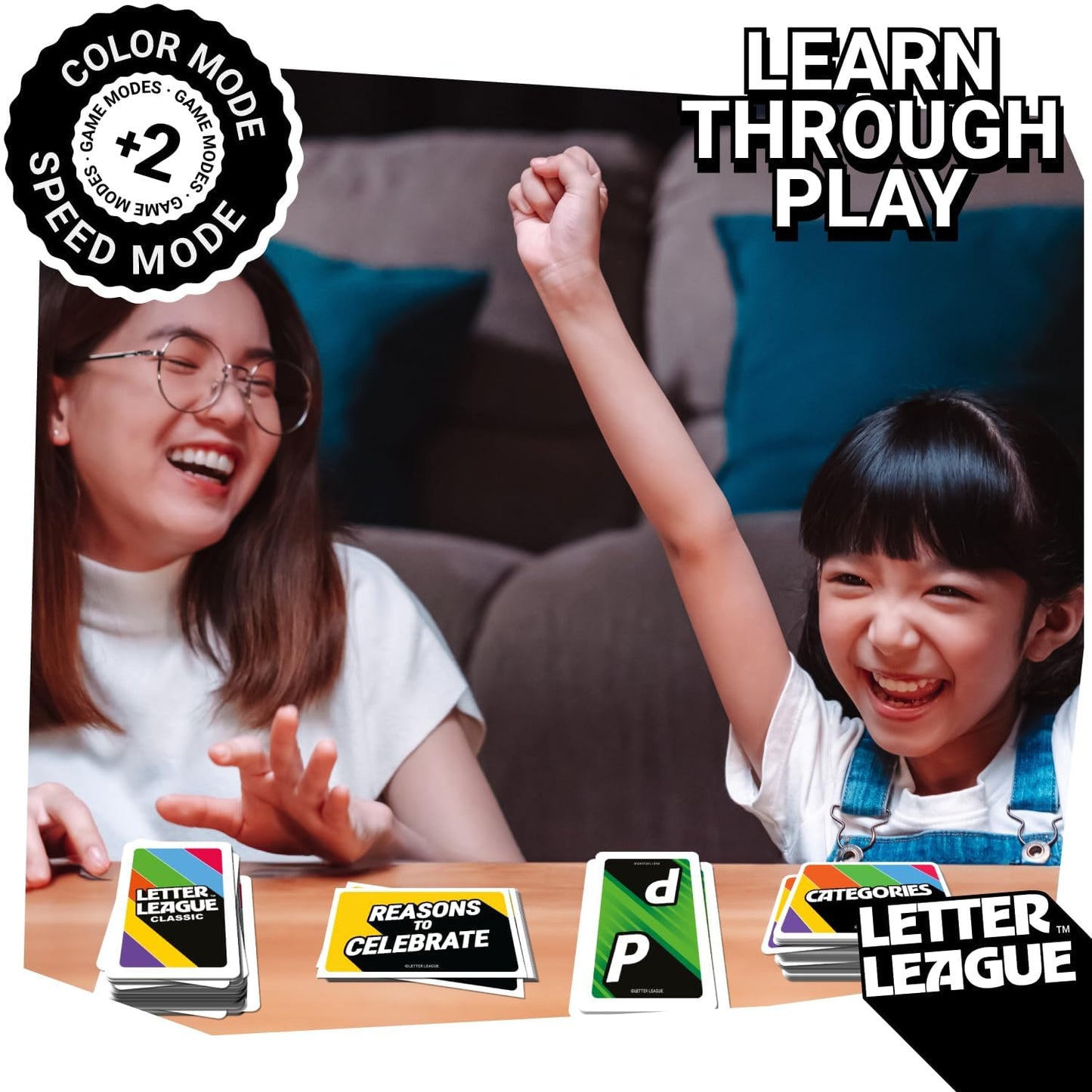 LETTER LEAGUE Word Game - for Families mature-themeds and Kids  Word Card Game for All Ages  Family Games for Kids and mature-themeds  Expand Your Vocabulary  Quick Play  mature-themeds Games for Game Night