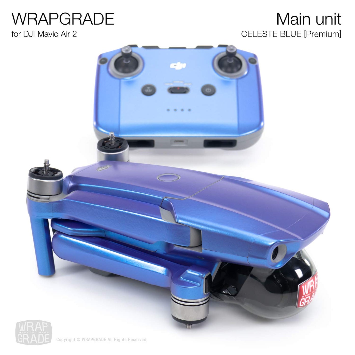 Wrapgrade Main Unit Skin Compatible with DJI Mavic Air 2 (Celeste Blue)