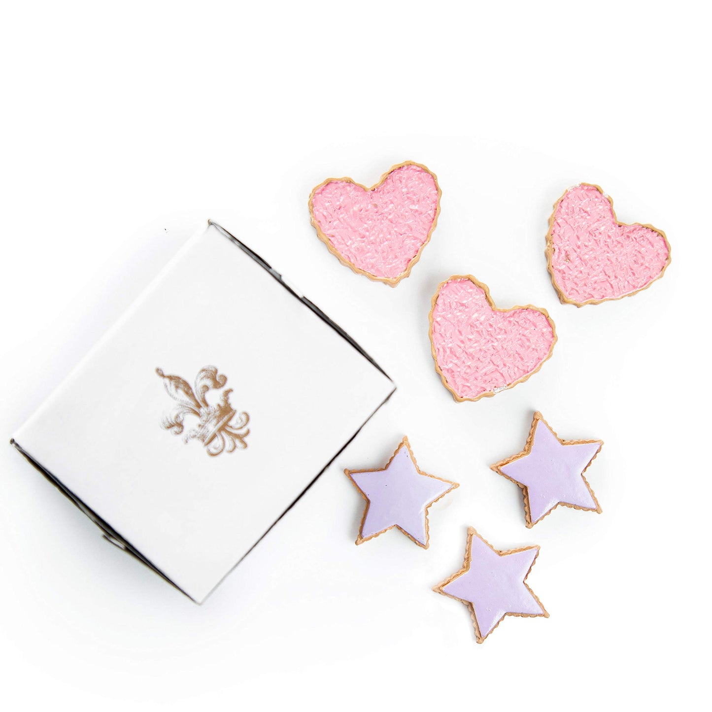 The Queen'S Treasures 18 Inch Doll Food And Accessories, Bakery Collection 6 Piece Hearts And Stars Shaped Frosted Sugar Cookies, Compatible With American Girl Pastry Bake Shop & Kitchen Furniture