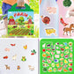 Reusable Sticker Books For Kids, Travel Removable Toddler Farm Sticker Books For 3 4 5 Year Old Girls Boys Birthday Gifts Educational Learning Toys