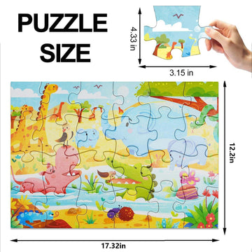 Jumbo Floor Puzzle for Kids, Large Jigsaw Puzzles 24 Piece for Kids Ages 3-5,Preschool Learning & Education Toys, Gifts for 4-8
