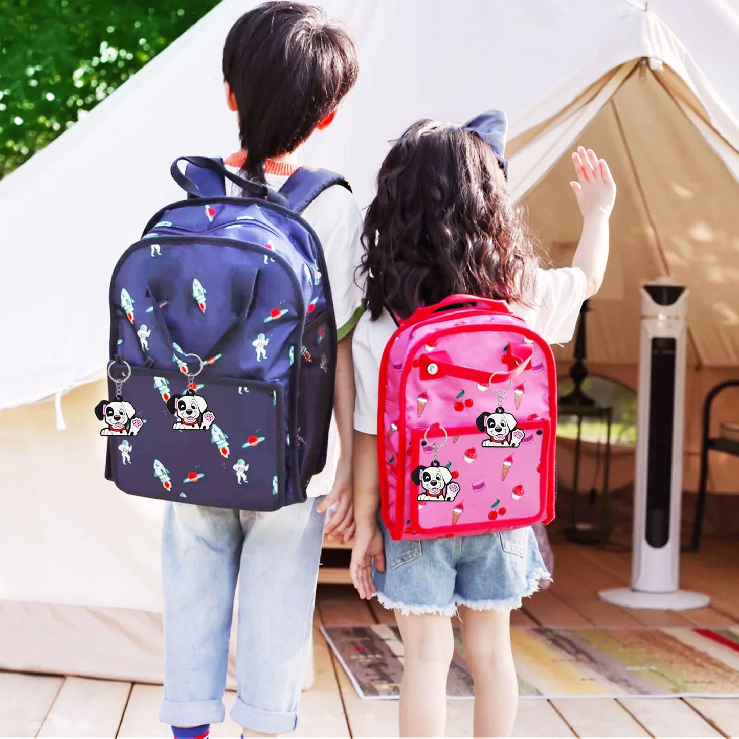 CiciBear 24 Pack Dalmatian Keychains Party Decoration for Guests, Dalmatian Themed Party, Baby Shower, School Party, Kids Birthd