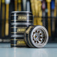 INJORA 1.0 Beadlock Wheel Rims Black Coating Brass Rims for 1/24 1/18 RC Crawler Car Axial SCX24 AX24 TRX4M FCX24, 39g(Grey)