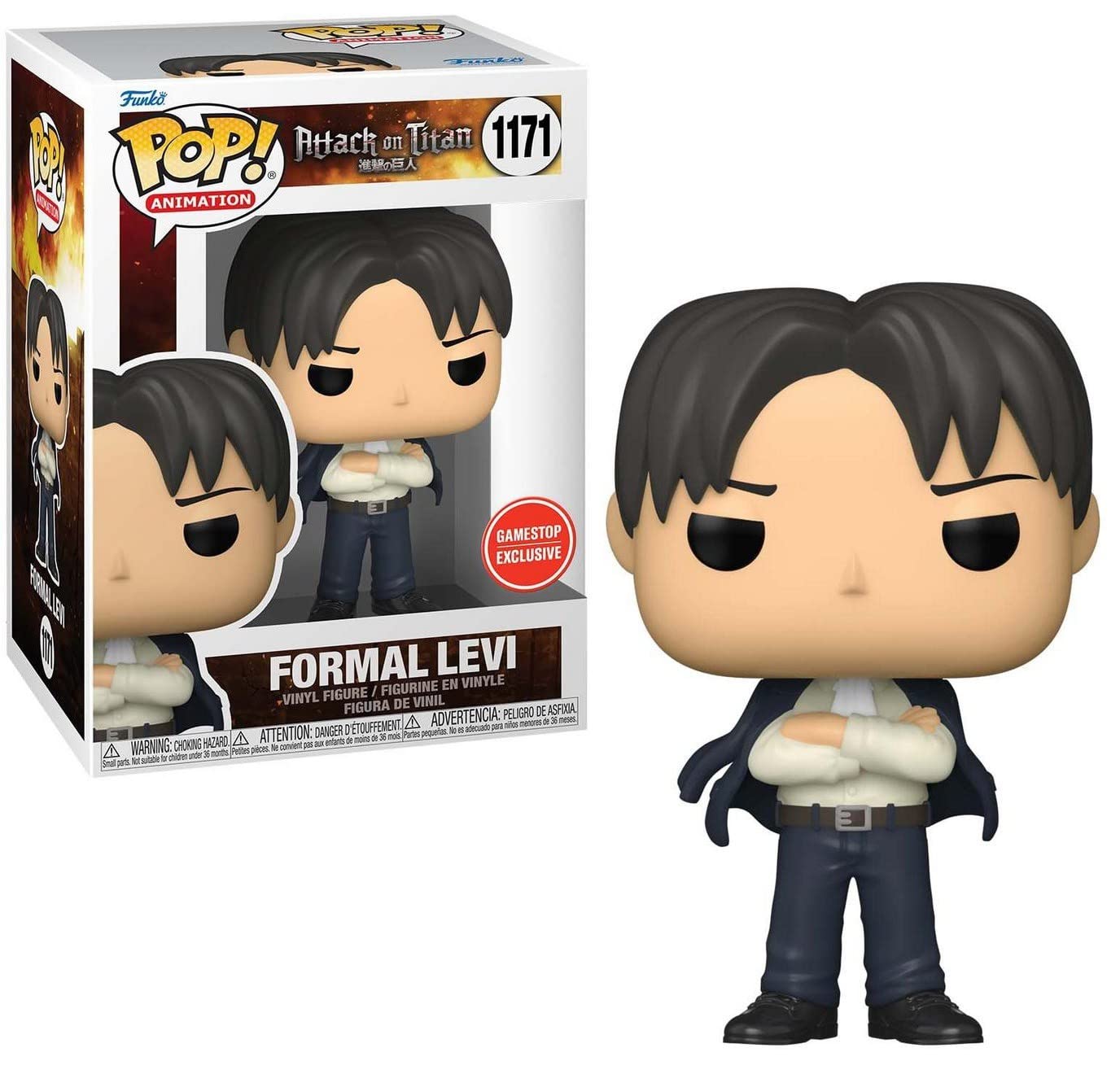 Attack On Titan Pop! Animation Vinyl Figure Formal Levi 9Cm