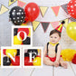 First Birthday Decorations For Boy Girls, One Balloon Boxes With Red Yellow And Black Balloons, One Blocks For Cartoon Mouse Rac