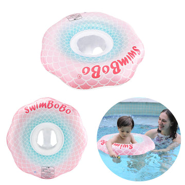 Swimbobo Inflatable Baby Swimming Float With Safe Seat For Age 6-36 Months Toddler (Pink Mermaid)