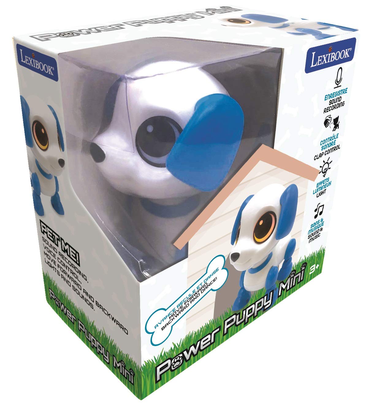 Lexibook Power Puppy - Mini - My Little Robot Dog - Robot Dog With Sounds, Music, Light Effects, Voice Repeat And Sound Reaction, Toy For Boys And Girls - Rob02Dog