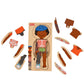 Kidzlane African American Boy Wooden My Body Puzzle For Toddlers And Kids - 29 Piece Girls Anatomy Puzzle Kid Play Set - Anatomy For Kids, Skeleton Toys For Kids Ages 3 Plus