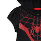 Marvel Miles Morales Spider-Man Girls Hooded Cosplay Tulle Dress For Toddlers