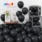 Jobkoo Black Balloons 5 Inch, 60 Pcs Small Black Balloon Matte Black Latex Balloons For Arch 5'' Mini Black Party Helium Balloon