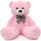 Morismos Giant Teddy Bear Stuffed Animals Purple Plush Toy For Girlfriend Kids Christmas Valentine'S Day Birthday (Pink, 47 Inches)