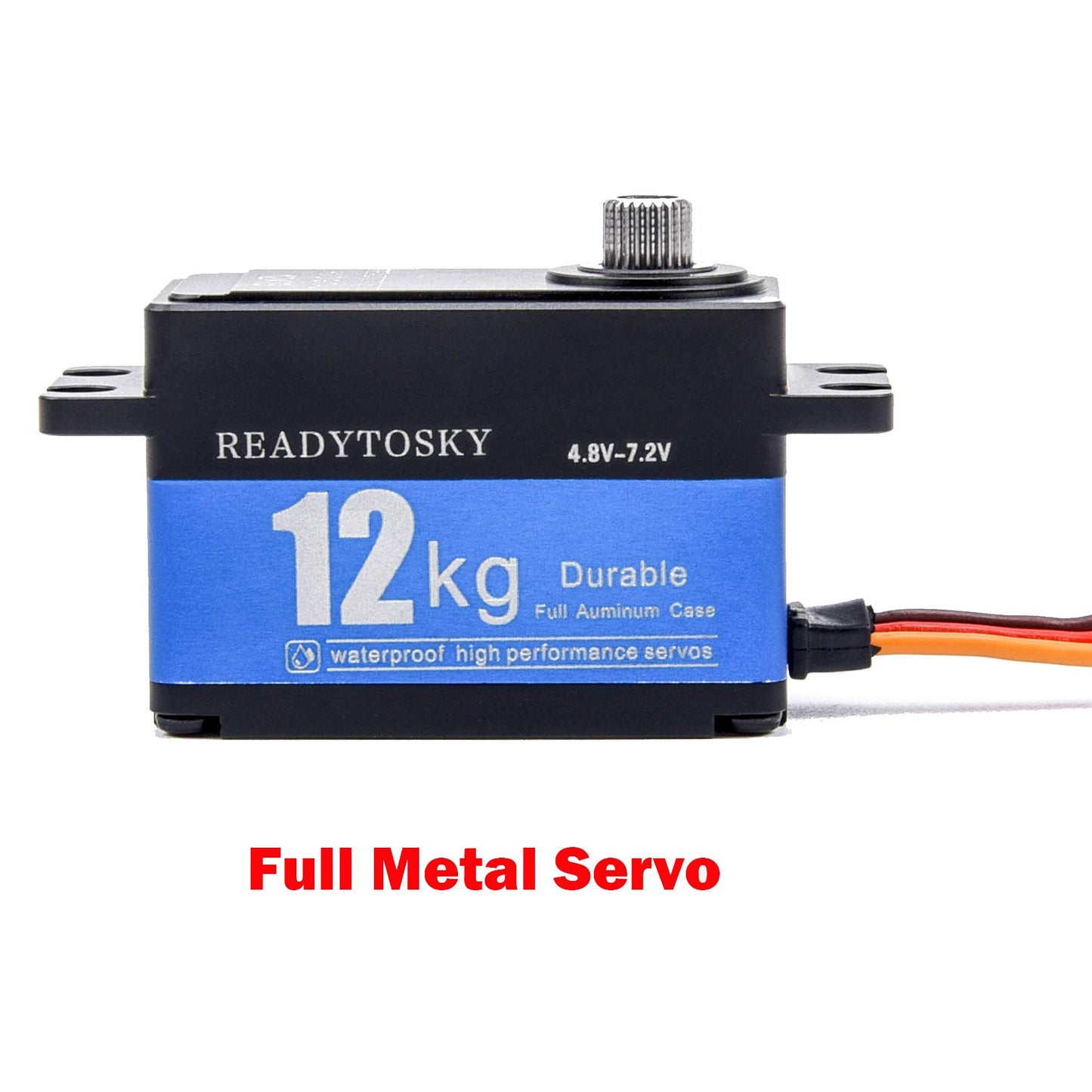 Readytosky Digital 12kg Servo 180 Degree High Torque Full Metal Gear Low Profile Servo+25T Steering Servo Arm for 1/10 RC Car
