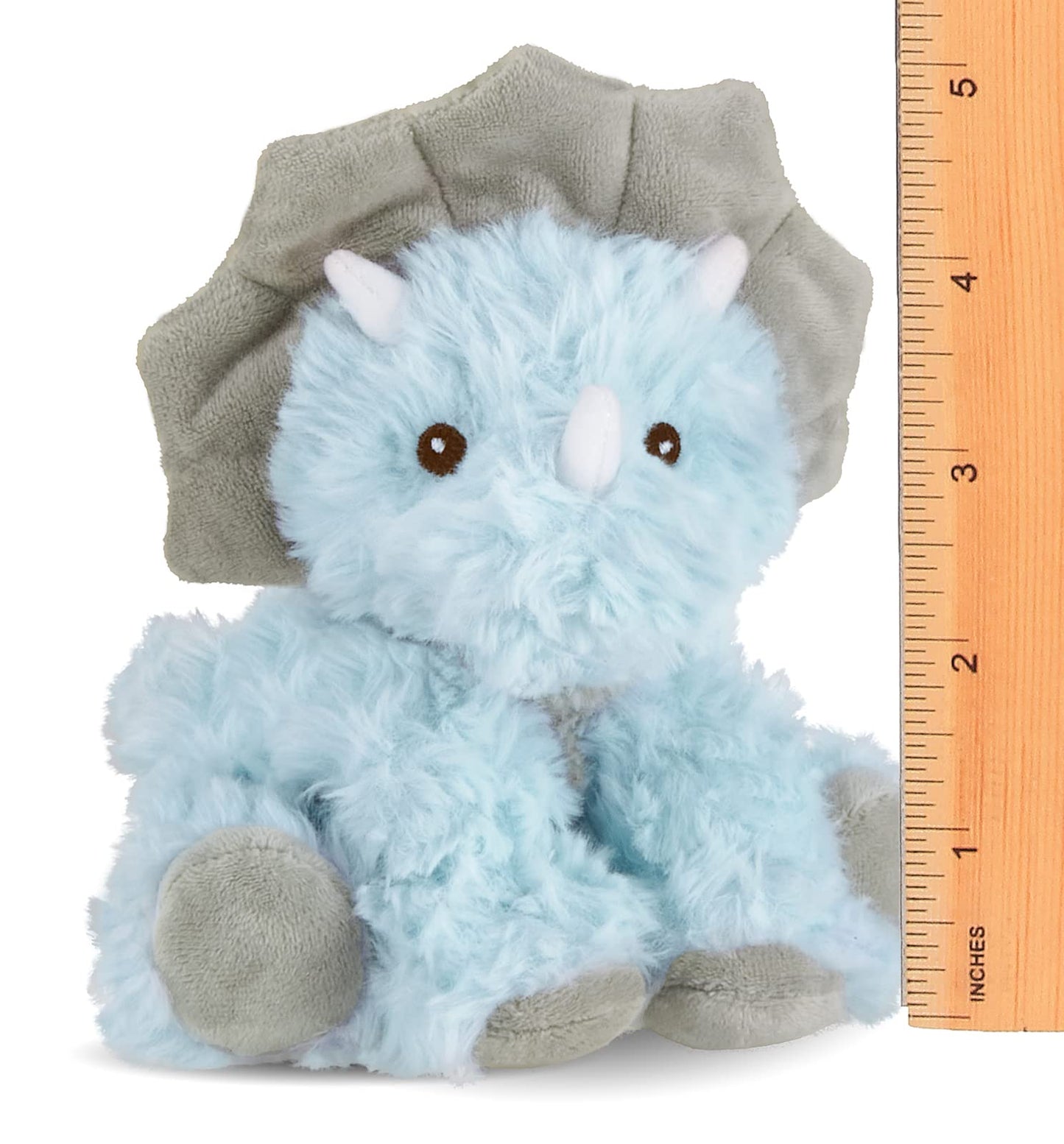 Bearington Lil' Tracer Plush Stuffed Animal Dinosaur With Rattle, 5 Inch