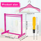 Civaner 11 Pcs Doll Garment Rack With Wooden Clothes Hanger For 18 Inch Girl Doll Clothes Mini Hangers Wardrobe Furniture Access