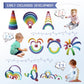 Mcgmitt Rainbow Stacking Toy, Silicone Rainbow Stacker For Toddlers, Montessori Nesting Blocks, Building Creative Color Shape Matching Toy Set, 10 Layers (Purple)