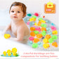 100 Pack Multicolor Mini Rubber Duck Bath Toy Colored Little Ducks
