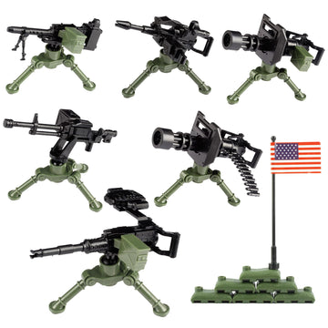 MaozyHomie Toy  Accessories  Pack Military U.S 5 Types Heavy Weaponry Toys Military Equipment Battle Blocks Bricks Compatible with Major Brand  3 Years Old and up