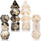 2 Sets DND Dice Set Black White D&D Dice Smoke Clear Resin Polyhedral Crystal D20 Dice for Dungeons and Dragons RPG Tabletop Gam