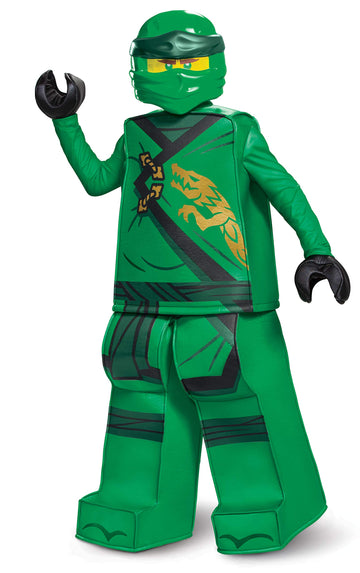 Lloyd Costume For Kids, Prestige Lego Ninjago Legacy Themed Children'S Charcter Outfit, Child Size Small (4-6) Green