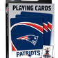 Masterpieces Family Games - Nfl New England Patriots Playing Cards - Officially Licensed Playing Card Deck For Adults, Kids, And Family