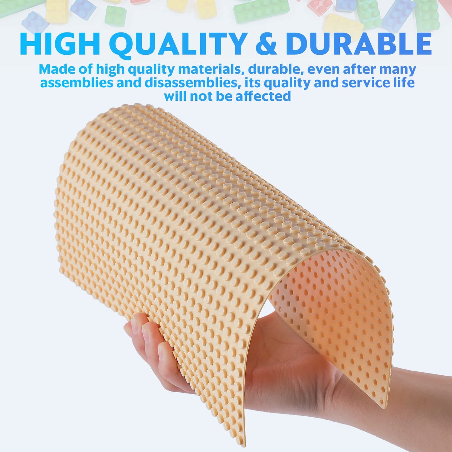 Pokiiulk Classic Baseplates Building Plates-Pack Of 10 Large 10'' X 10'' Building Bricks, Compatible With All Major Brands And A