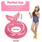 HeySplash Mermaid Pool Float, Mermaid Tail Shaped Pool Swimming Float Tube Ring Floatie, Summer Water Fun Beach Party Swimming P