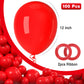 Garma Red Balloons 12 Inch, 100 Pack Latex Party Balloons For Balloons Arch As Valentine Day, Christmas, Birthday, Graduation, B