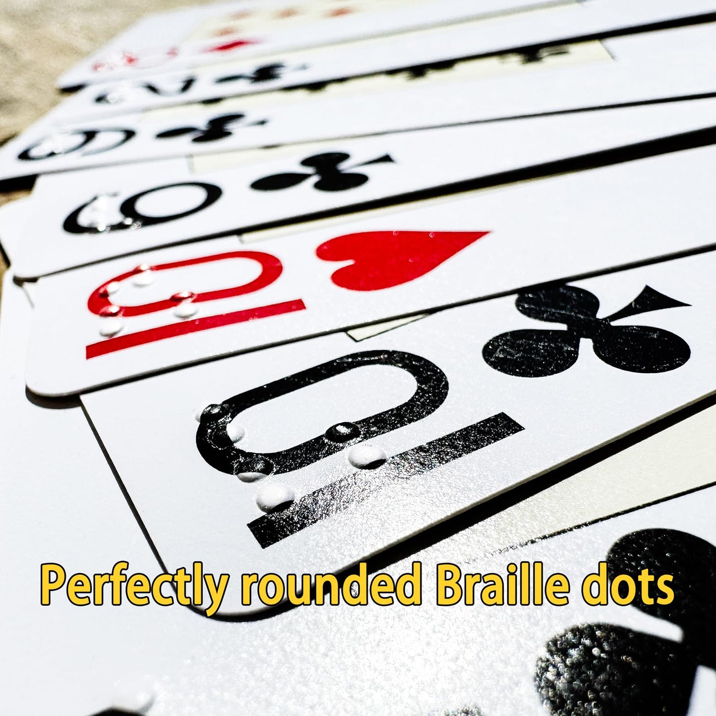 jakille Braille Playing Cards for Blind  2.5x3.5 Plastic Braille Playing Cards Large Print for Visually Impaired  Best Gifts for Blind Person  Perfect for Games and Family