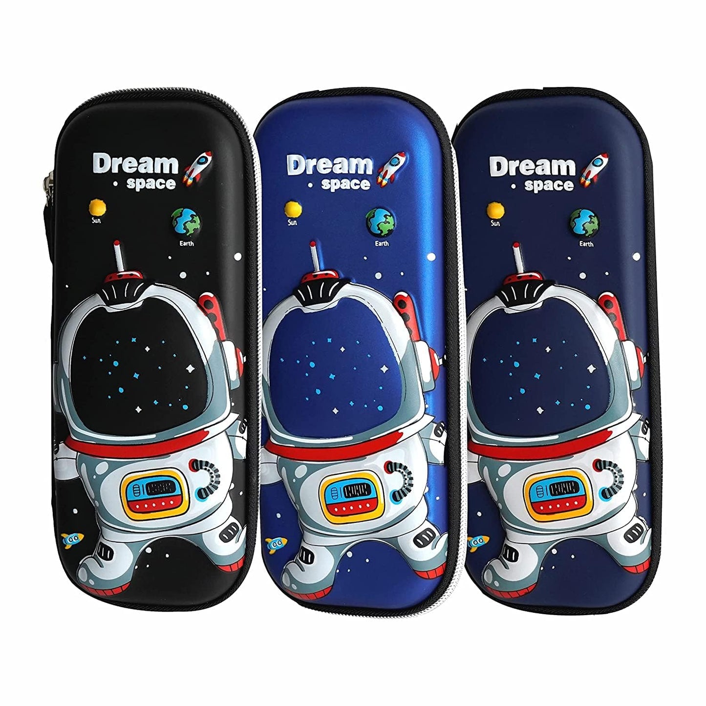 Crackles 3D Eva Space Pencil Case For Kids, Pencil Pouch For Childrens, Designer Pencil Pouch For Kids  Pack Of 1 (Multi Color)