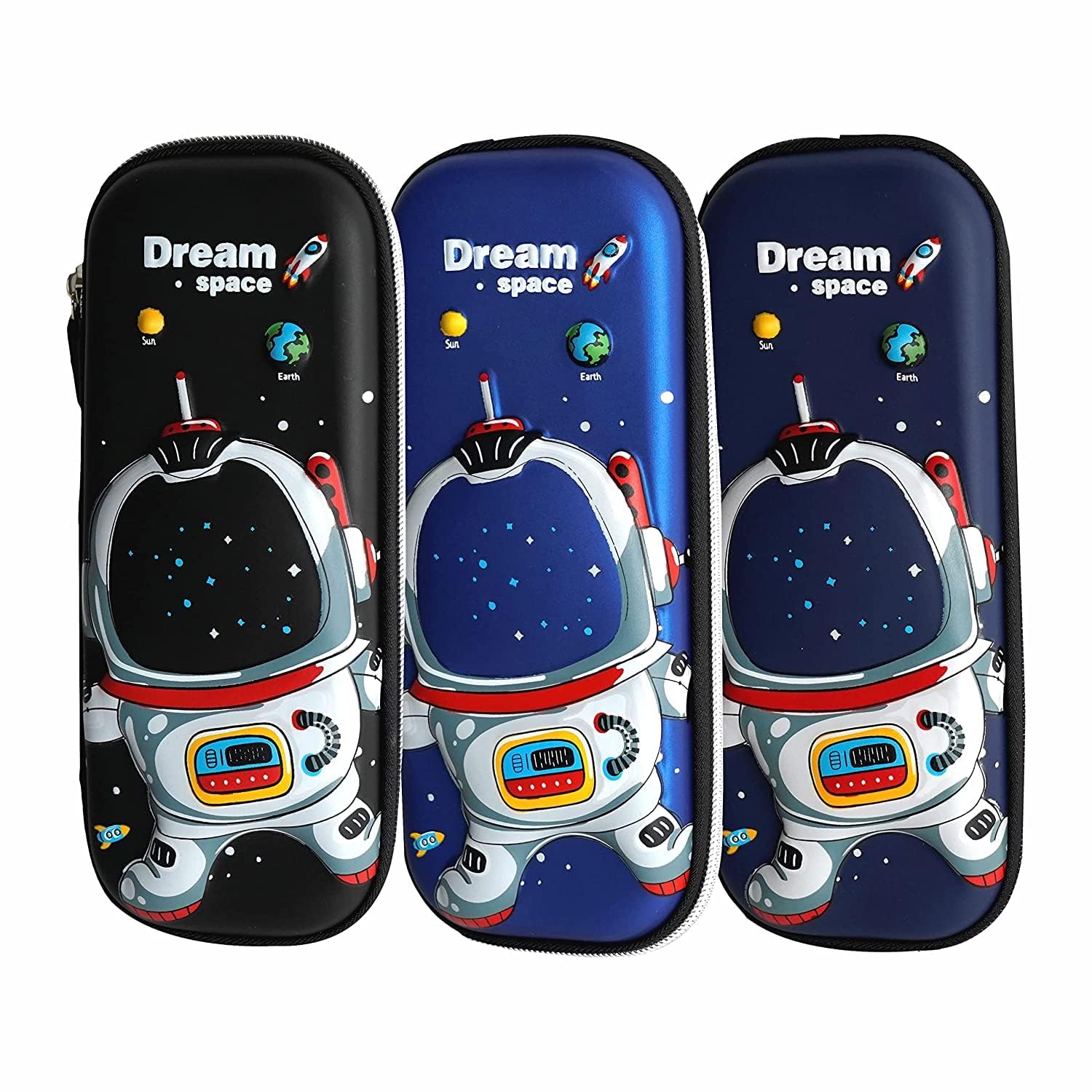 Crackles 3D Eva Space Pencil Case For Kids, Pencil Pouch For Childrens, Designer Pencil Pouch For Kids  Pack Of 1 (Multi Color)