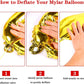 Virtue Morals 32 Pcs 32 Inch Foil Chain Balloons Jumbo Chain Balloons For 80S 90S Party Decorations Giant Balloon Chain Balloons Gold