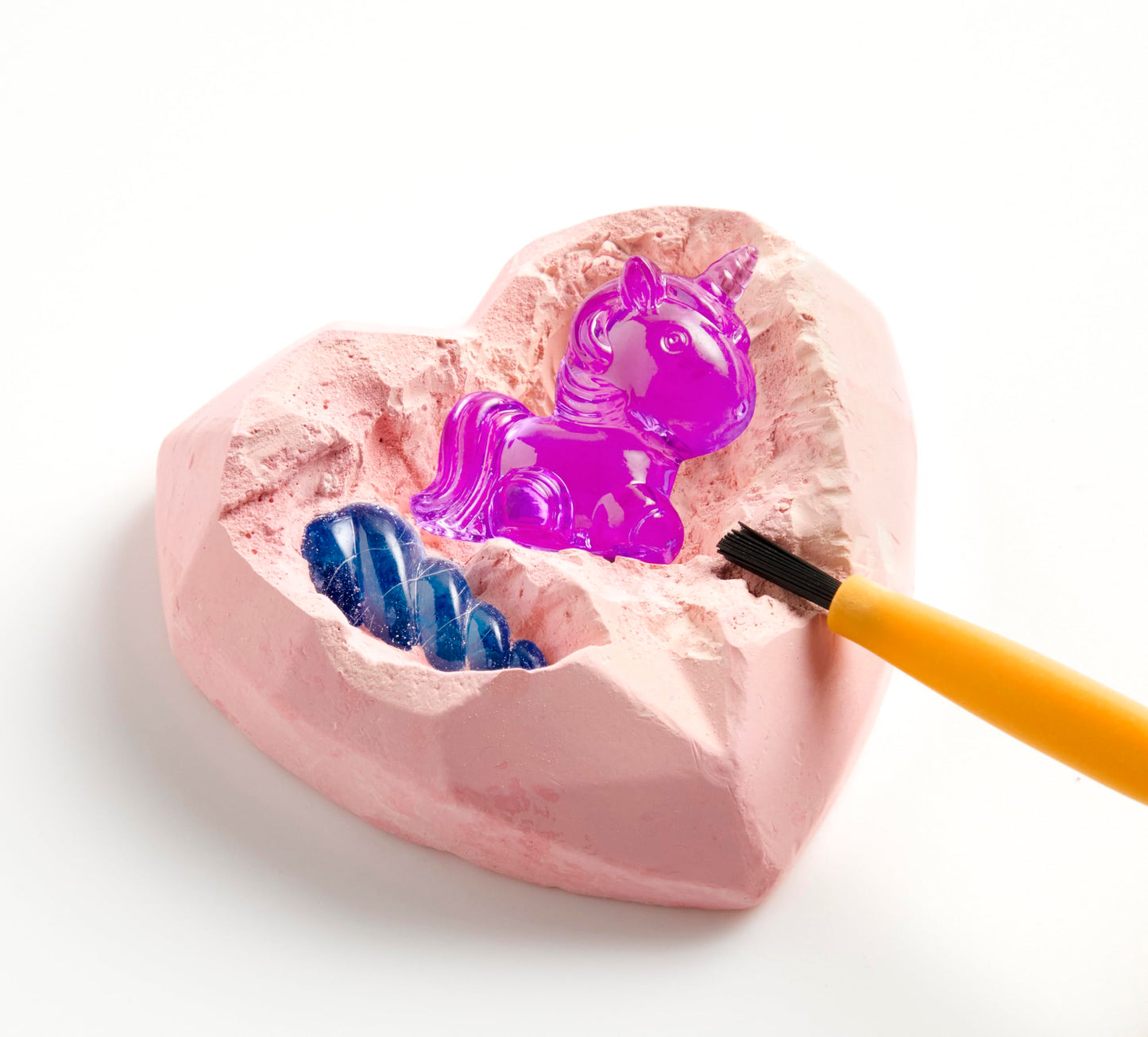 Mudpuppy Unicorn Dig! Excavation Kit for Kids – Hidden Unicorn in Gem, Plastic Chisel, Ages 5+