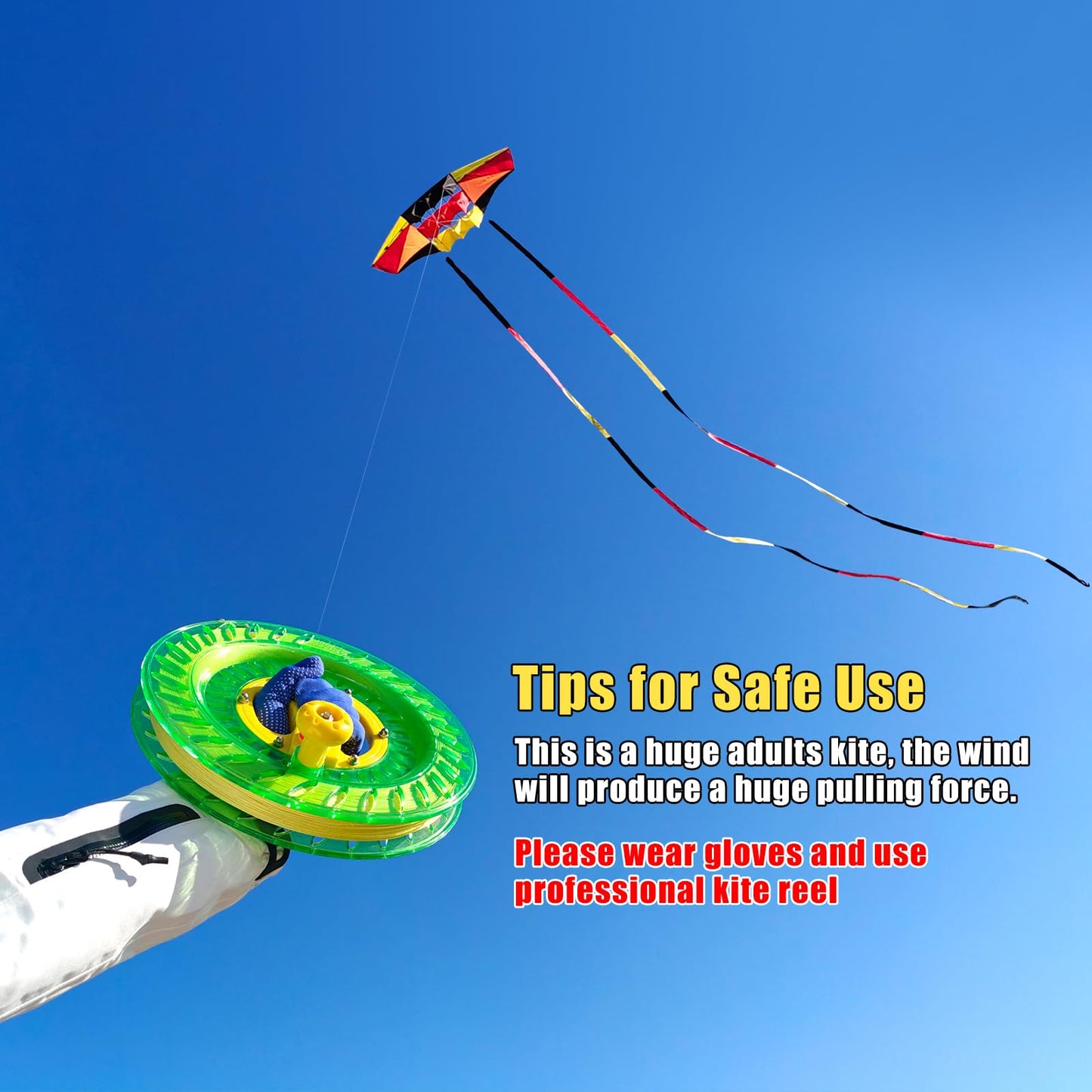 Beach Kites For Adults Large With Long Tail, 98 Inches Super Easy Flyer 3D Rainbow Box Kites, Comes With Two 49 Feet Multi Color