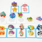 JAQI Montessori Educational Wooden Threading Stringing Toys Dinosaurs Traffic Space Insects Animals Fruits Lacing Beads Preschoo