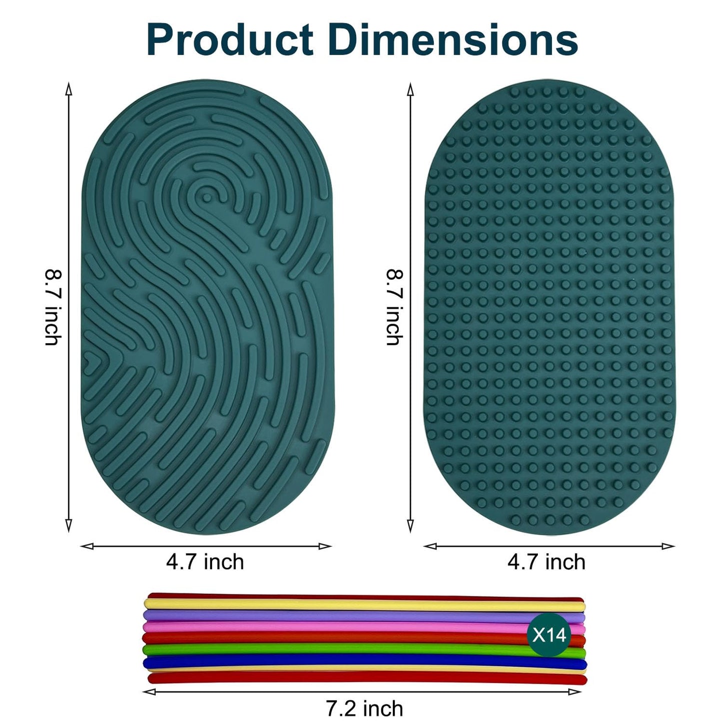 Sensory Activity Board, Double Sided Silicone Fidget Toy, Screen-Free Busy Board Travel Activities For Kids 3+ And Adults, Porta