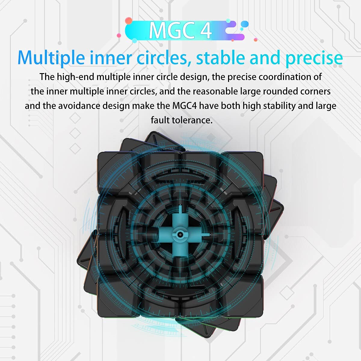 Cubershop Yj Mgc 4X4 Magnetic Stickerless Speed Cube, Yj Mgc 4 4X4 Flagship, 4 By 4 Yj Mgc Professional 60Mm Stickerless Cube, Yongjun Mgc Series Best 4X4X4 Speed Cube (Yj Mgc 4 M - Stickerless)